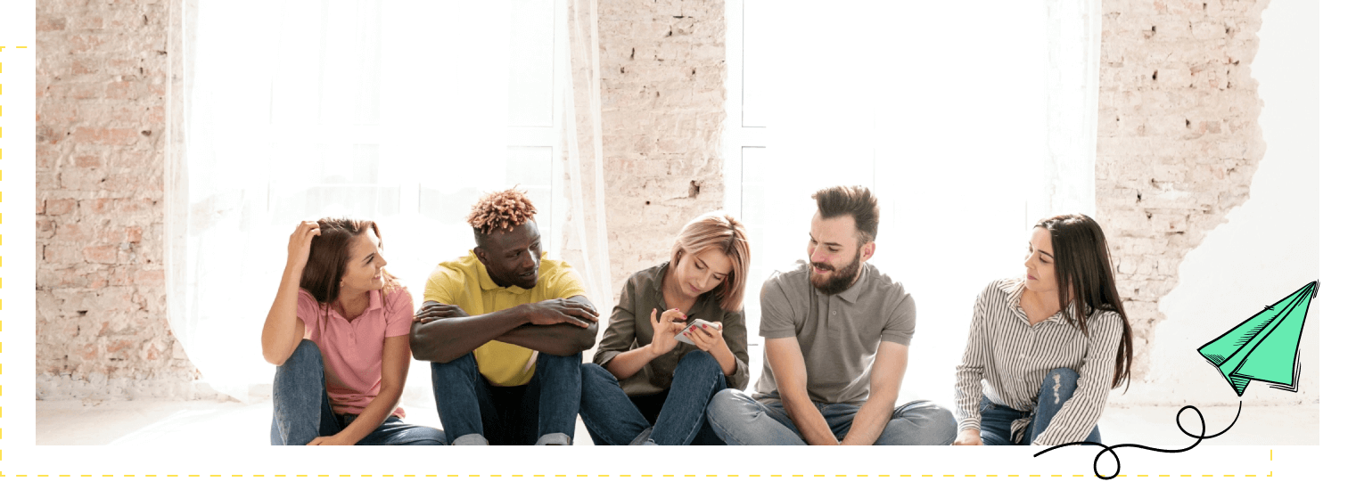 Teenagers group hanging out photo - hero image - Fortivo